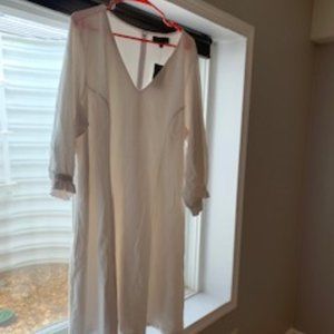 Eloquii Gathered Sleeve V-neck Dress - NWT